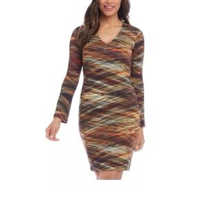 Women’s Dress Karen Kane V Neck Long Sleeve Size XL
